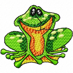 Frogs Embroidery Design 9